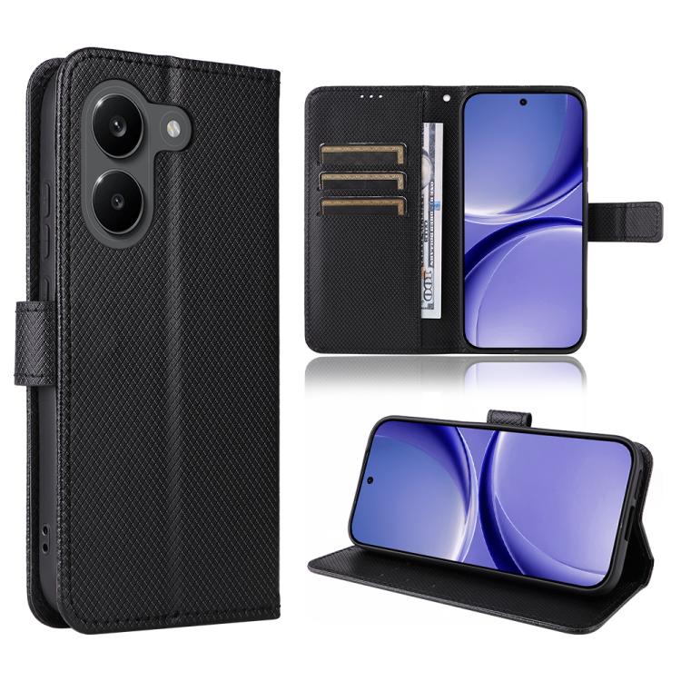 Diamond Texture Leather Phone Case, For Redmi A7 Pro 171mm / Poco C85x 5G, For Redmi Turbo 5 Max 5G / Poco X8 Pro Max, For Redmi Turbo 5 5G / Poco X8 Pro, For Redmi Note 15 Pro+ 5G 163.3mm/Poco M8 Pro 5G, For Redmi Note 15 5G / 4G 164mm / Poco M8 5G   ...