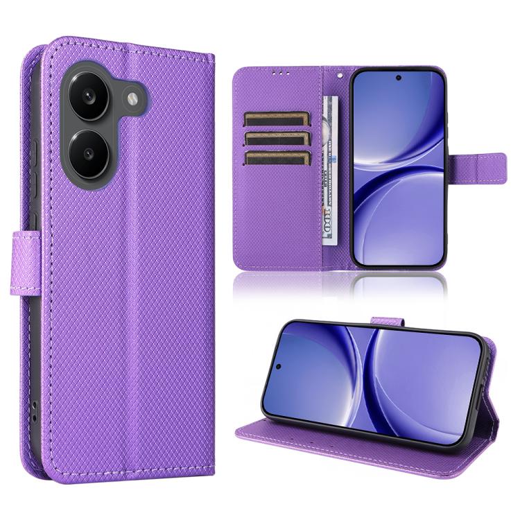Diamond Texture Leather Phone Case, For Redmi A7 Pro 171mm / Poco C85x 5G, For Redmi Turbo 5 Max 5G / Poco X8 Pro Max, For Redmi Turbo 5 5G / Poco X8 Pro, For Redmi Note 15 Pro+ 5G 163.3mm/Poco M8 Pro 5G, For Redmi Note 15 5G / 4G 164mm / Poco M8 5G   ...