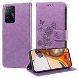 Embossed Butterfly Flowers Leather Phone Case, For Xiaomi Poco C55 / Redmi 11A 4G, For Xiaomi Poco X5 Pro 5G, For Xiaomi Poco X5 5G, For Xiaomi 12T / 12T Pro / Redmi K50 Ultra, For Xiaomi Poco M4 5G / M5 4G India, For Xiaomi Mi 11T / 11T Pro