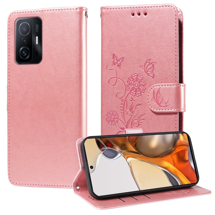 Embossed Butterfly Flowers Leather Phone Case, For Xiaomi Poco C55 / Redmi 11A 4G, For Xiaomi Poco X5 Pro 5G, For Xiaomi Poco X5 5G, For Xiaomi 12T / 12T Pro / Redmi K50 Ultra, For Xiaomi Poco M4 5G / M5 4G India, For Xiaomi Mi 11T / 11T Pro
