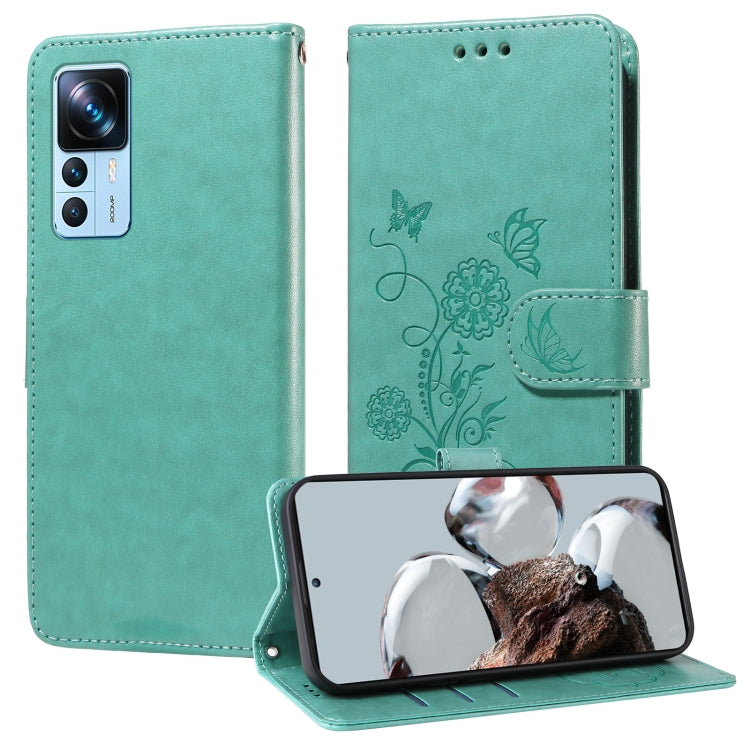 Embossed Butterfly Flowers Leather Phone Case, For Xiaomi Poco C55 / Redmi 11A 4G, For Xiaomi Poco X5 Pro 5G, For Xiaomi Poco X5 5G, For Xiaomi 12T / 12T Pro / Redmi K50 Ultra, For Xiaomi Poco M4 5G / M5 4G India, For Xiaomi Mi 11T / 11T Pro