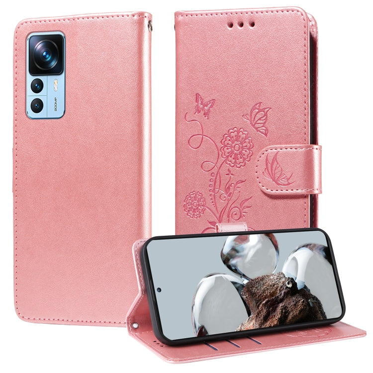 Embossed Butterfly Flowers Leather Phone Case, For Xiaomi Poco C55 / Redmi 11A 4G, For Xiaomi Poco X5 Pro 5G, For Xiaomi Poco X5 5G, For Xiaomi 12T / 12T Pro / Redmi K50 Ultra, For Xiaomi Poco M4 5G / M5 4G India, For Xiaomi Mi 11T / 11T Pro