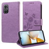 Embossed Butterfly Flowers Leather Phone Case, For Xiaomi Poco C55 / Redmi 11A 4G, For Xiaomi Poco X5 Pro 5G, For Xiaomi Poco X5 5G, For Xiaomi 12T / 12T Pro / Redmi K50 Ultra, For Xiaomi Poco M4 5G / M5 4G India, For Xiaomi Mi 11T / 11T Pro