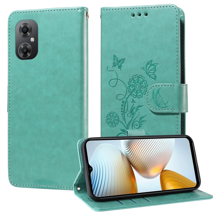 Embossed Butterfly Flowers Leather Phone Case, For Xiaomi Poco C55 / Redmi 11A 4G, For Xiaomi Poco X5 Pro 5G, For Xiaomi Poco X5 5G, For Xiaomi 12T / 12T Pro / Redmi K50 Ultra, For Xiaomi Poco M4 5G / M5 4G India, For Xiaomi Mi 11T / 11T Pro