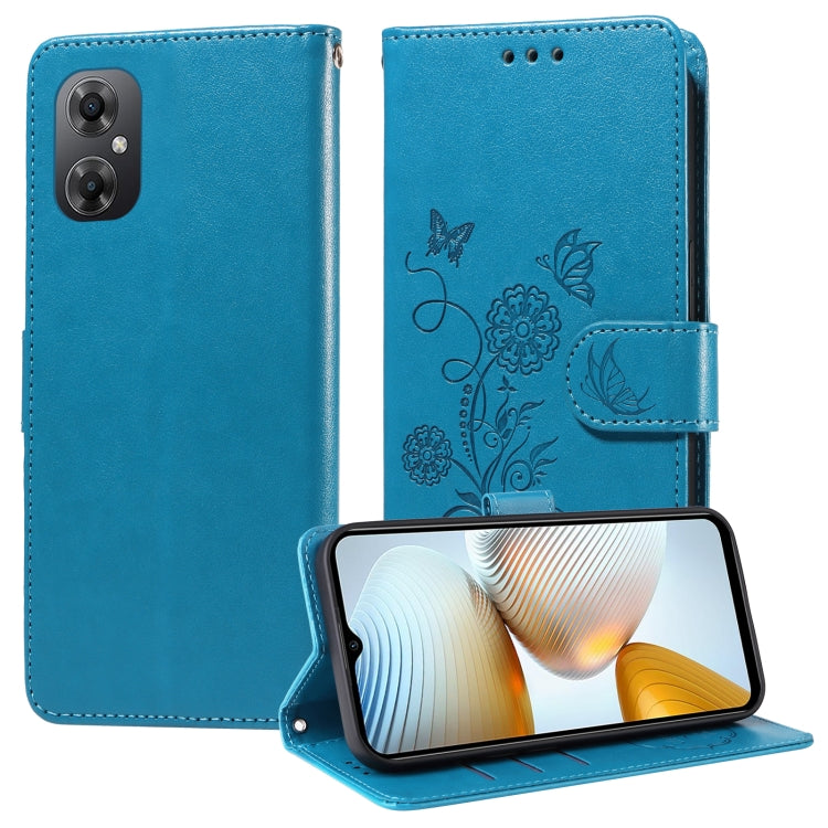 Embossed Butterfly Flowers Leather Phone Case, For Xiaomi Poco C55 / Redmi 11A 4G, For Xiaomi Poco X5 Pro 5G, For Xiaomi Poco X5 5G, For Xiaomi 12T / 12T Pro / Redmi K50 Ultra, For Xiaomi Poco M4 5G / M5 4G India, For Xiaomi Mi 11T / 11T Pro