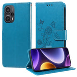 Embossed Butterfly Flowers Leather Phone Case, For Xiaomi Poco C61 4G / Redmi A3 4G, For Xiaomi Poco M6 Pro 4G, For Xiaomi Poco C65 / M6 5G, For Xiaomi Poco X6 Pro / Redmi K70E, For Xiaomi Poco X6 5G, For Xiaomi 13T / 13T Pro / Redmi K60 Ultra         ...