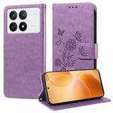 Embossed Butterfly Flowers Leather Phone Case, For Xiaomi Poco F6 Pro, For Xiaomi Poco C61 4G / Redmi A3 4G, For Xiaomi Poco M6 Pro 4G, For Xiaomi Poco C65 / M6 5G, For Xiaomi Poco X6 Pro / Redmi K70E, For Xiaomi Poco X6 5G                             ...