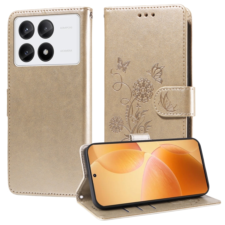 Embossed Butterfly Flowers Leather Phone Case, For Xiaomi Poco F6 Pro, For Xiaomi Poco C61 4G / Redmi A3 4G, For Xiaomi Poco M6 Pro 4G, For Xiaomi Poco C65 / M6 5G, For Xiaomi Poco X6 Pro / Redmi K70E, For Xiaomi Poco X6 5G                             ...