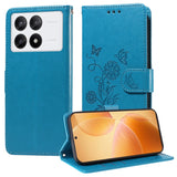 Embossed Butterfly Flowers Leather Phone Case, For Xiaomi Poco F6 Pro, For Xiaomi Poco C61 4G / Redmi A3 4G, For Xiaomi Poco M6 Pro 4G, For Xiaomi Poco C65 / M6 5G, For Xiaomi Poco X6 Pro / Redmi K70E, For Xiaomi Poco X6 5G                             ...