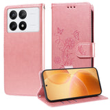 Embossed Butterfly Flowers Leather Phone Case, For Xiaomi Poco F6 Pro, For Xiaomi Poco C61 4G / Redmi A3 4G, For Xiaomi Poco M6 Pro 4G, For Xiaomi Poco C65 / M6 5G, For Xiaomi Poco X6 Pro / Redmi K70E, For Xiaomi Poco X6 5G                             ...