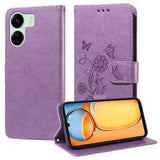 Embossed Butterfly Flowers Leather Phone Case, For Xiaomi Poco F6 Pro, For Xiaomi Poco C61 4G / Redmi A3 4G, For Xiaomi Poco M6 Pro 4G, For Xiaomi Poco C65 / M6 5G, For Xiaomi Poco X6 Pro / Redmi K70E, For Xiaomi Poco X6 5G                             ...