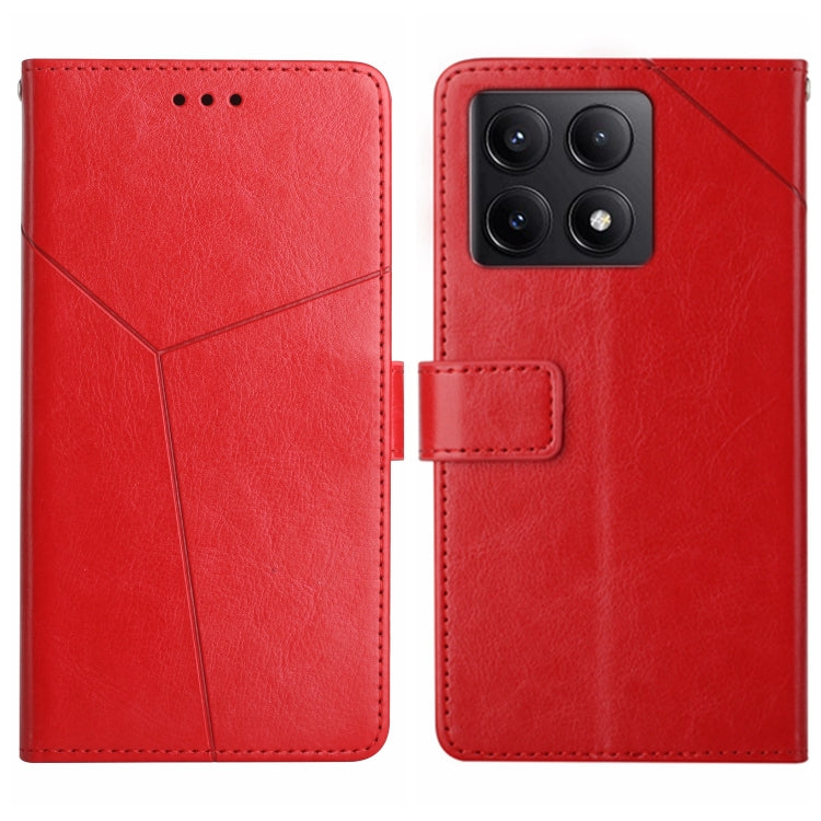 Y-shaped Pattern Flip Leather Phone Case, For Xiaomi Poco X7 Pro, For Xiaomi 15 Pro, For Xiaomi 15, For Xiaomi 14T Pro 5G Global, For Xiaomi 14T 5G Global