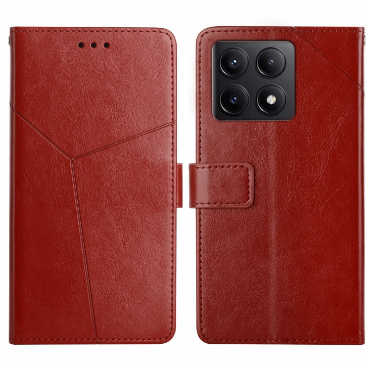 Y-shaped Pattern Flip Leather Phone Case, For Xiaomi Poco X7 Pro, For Xiaomi 15 Pro, For Xiaomi 15, For Xiaomi 14T Pro 5G Global, For Xiaomi 14T 5G Global