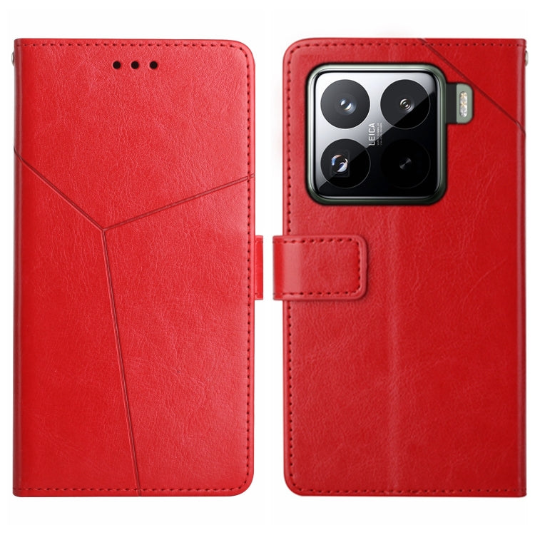 Y-shaped Pattern Flip Leather Phone Case, For Xiaomi 15 Ultra, For Xiaomi Poco X7 Pro, For Xiaomi 15 Pro, For Xiaomi 15, For Xiaomi 14T Pro 5G Global, For Xiaomi 14T 5G Global