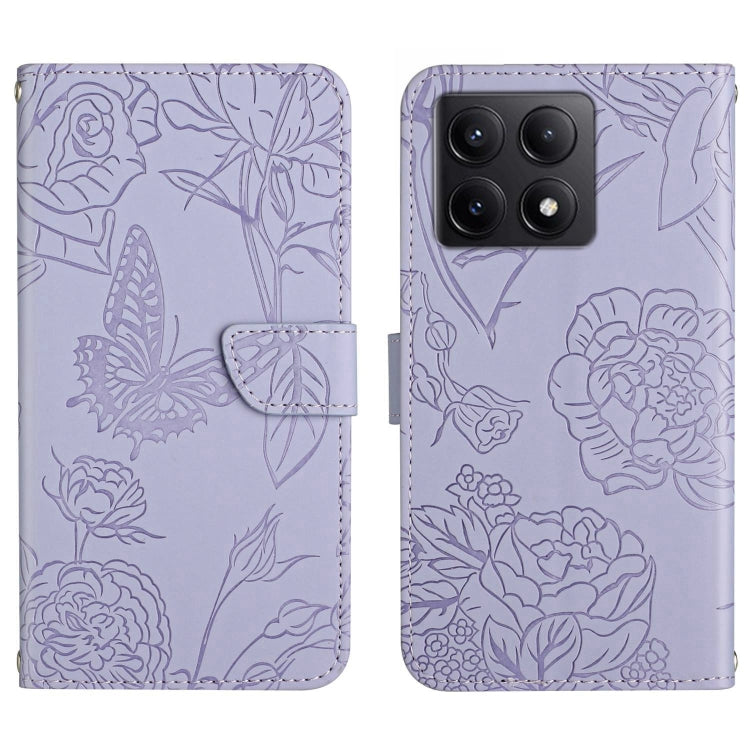 Skin Feel Butterfly Embossed Flip Leather Phone Case, For Xiaomi Poco X7 Pro, For Xiaomi 15 Pro, For Xiaomi 15, For Xiaomi 14T Pro 5G Global, For Xiaomi 14T 5G Global