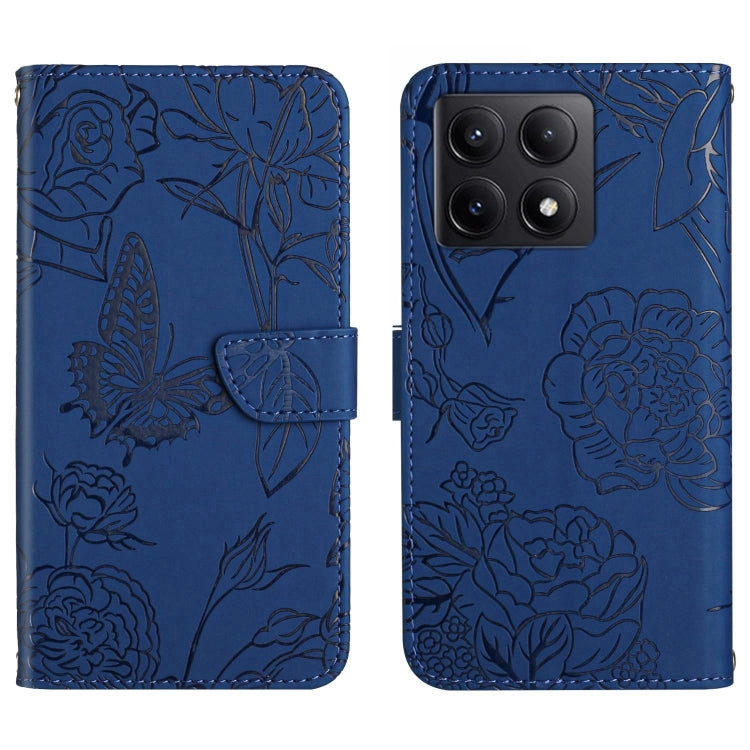 Skin Feel Butterfly Embossed Flip Leather Phone Case, For Xiaomi Poco X7 Pro, For Xiaomi 15 Pro, For Xiaomi 15, For Xiaomi 14T Pro 5G Global, For Xiaomi 14T 5G Global