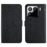 Skin Feel Butterfly Embossed Flip Leather Phone Case, For Xiaomi 15 Ultra, For Xiaomi Poco X7 Pro, For Xiaomi 15 Pro, For Xiaomi 15, For Xiaomi 14T Pro 5G Global, For Xiaomi 14T 5G Global