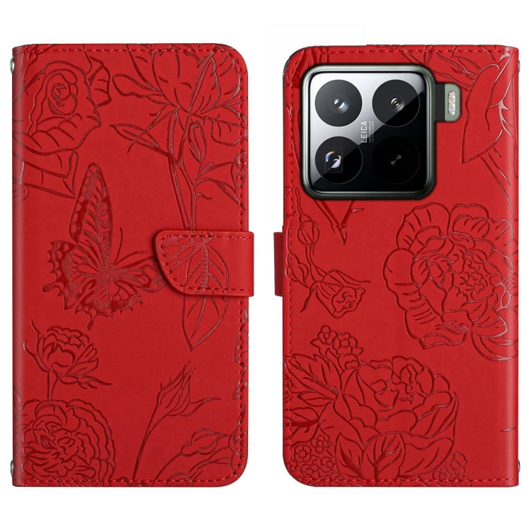 Skin Feel Butterfly Embossed Flip Leather Phone Case, For Xiaomi 15 Ultra, For Xiaomi Poco X7 Pro, For Xiaomi 15 Pro, For Xiaomi 15, For Xiaomi 14T Pro 5G Global, For Xiaomi 14T 5G Global