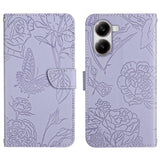 Skin Feel Butterfly Embossed Flip Leather Phone Case, For Xiaomi 15 Ultra, For Xiaomi Poco X7 Pro, For Xiaomi 15 Pro, For Xiaomi 15, For Xiaomi 14T Pro 5G Global, For Xiaomi 14T 5G Global