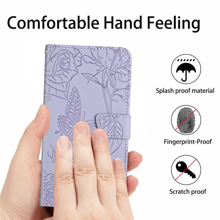 Skin Feel Butterfly Embossed Flip Leather Phone Case, For Xiaomi 15 Ultra, For Xiaomi Poco X7 Pro, For Xiaomi 15 Pro, For Xiaomi 15, For Xiaomi 14T Pro 5G Global, For Xiaomi 14T 5G Global