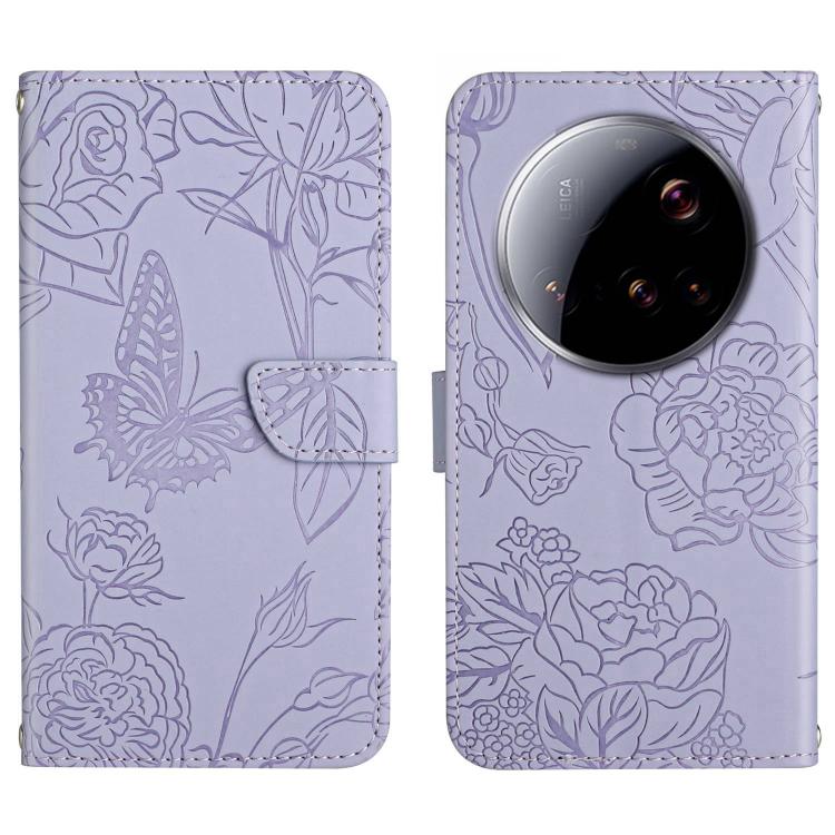 Skin Feel Butterfly Embossed Flip Leather Phone Case, For Xiaomi 15 Ultra, For Xiaomi Poco X7 Pro, For Xiaomi 15 Pro, For Xiaomi 15, For Xiaomi 14T Pro 5G Global, For Xiaomi 14T 5G Global