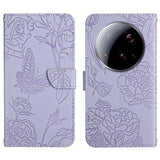 Skin Feel Butterfly Embossed Flip Leather Phone Case, For Xiaomi 15 Ultra, For Xiaomi Poco X7 Pro, For Xiaomi 15 Pro, For Xiaomi 15, For Xiaomi 14T Pro 5G Global, For Xiaomi 14T 5G Global