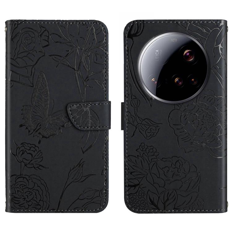 Skin Feel Butterfly Embossed Flip Leather Phone Case, For Xiaomi 15 Ultra, For Xiaomi Poco X7 Pro, For Xiaomi 15 Pro, For Xiaomi 15, For Xiaomi 14T Pro 5G Global, For Xiaomi 14T 5G Global