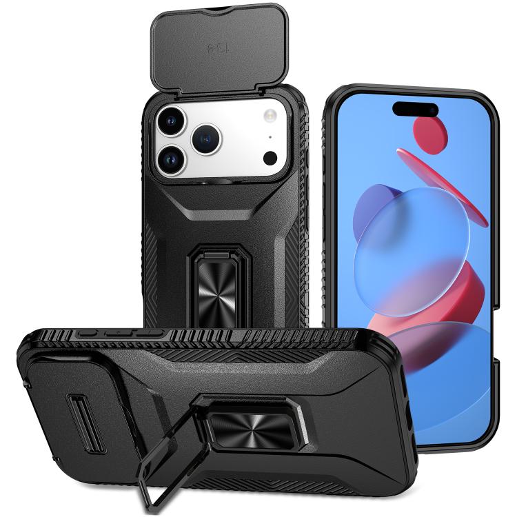 Sliding Camshield Holder Phone Case, For iPhone 18 Pro, For iPhone 18 Pro Max, For iPhone 17e / 16e, For iPhone 17 Pro Max, For iPhone 17 Pro, For iPhone 17
