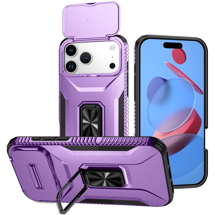 Sliding Camshield Holder Phone Case, For iPhone 18 Pro, For iPhone 18 Pro Max, For iPhone 17e / 16e, For iPhone 17 Pro Max, For iPhone 17 Pro, For iPhone 17