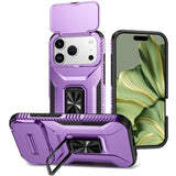 Sliding Camshield Holder Phone Case, For iPhone 18 Pro, For iPhone 18 Pro Max, For iPhone 17e / 16e, For iPhone 17 Pro Max, For iPhone 17 Pro, For iPhone 17
