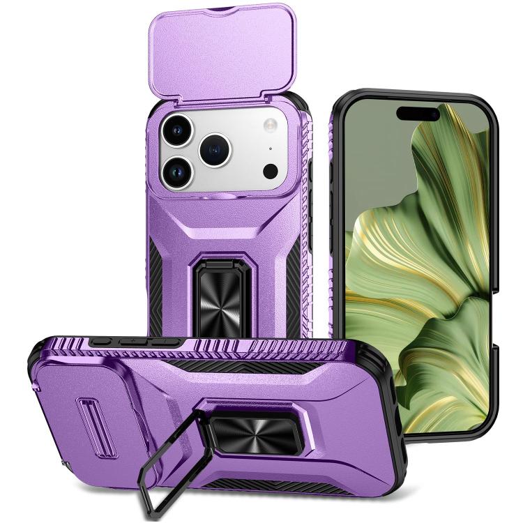 Sliding Camshield Holder Phone Case, For iPhone 18 Pro, For iPhone 18 Pro Max, For iPhone 17e / 16e, For iPhone 17 Pro Max, For iPhone 17 Pro, For iPhone 17