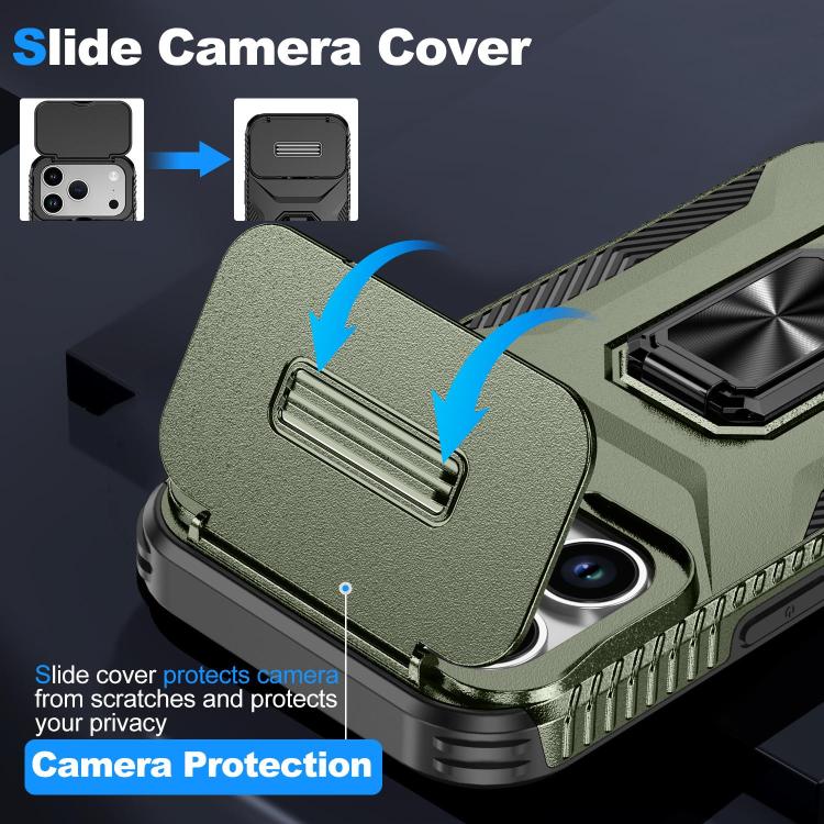 Sliding Camshield Holder Phone Case, For iPhone 18 Pro, For iPhone 18 Pro Max, For iPhone 17e / 16e, For iPhone 17 Pro Max, For iPhone 17 Pro, For iPhone 17