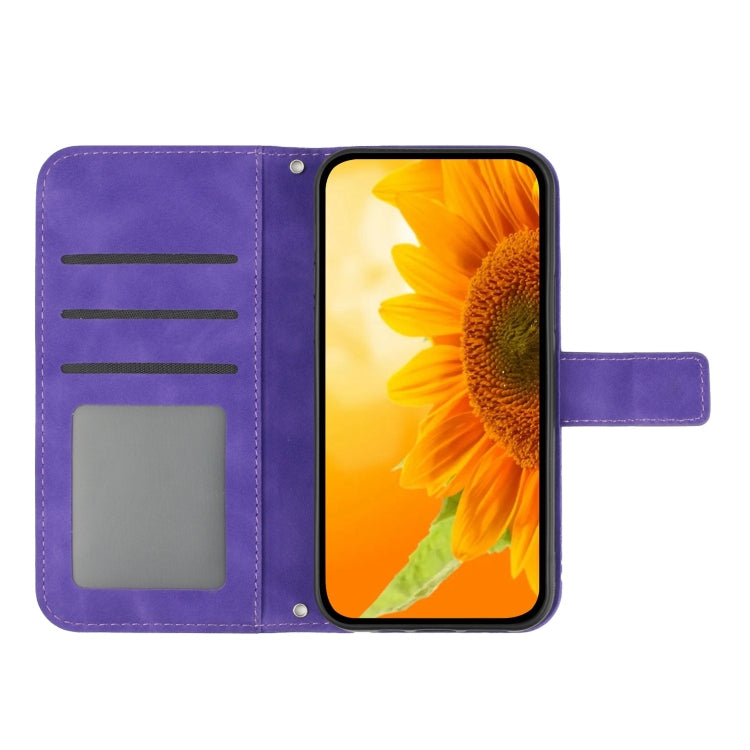 Skin Feel Sun Flower Embossed Flip Leather Phone Case with Lanyard, For Xiaomi 15, For Xiaomi 14T Pro 5G Global, For Xiaomi 14T 5G Global