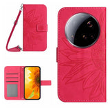 Skin Feel Sun Flower Embossed Flip Leather Phone Case with Lanyard, For Xiaomi 15T, For Xiaomi 15 Ultra, For Xiaomi Poco X7 Pro, For Xiaomi 15 Pro