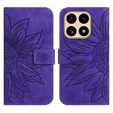 Skin Feel Sun Flower Embossed Flip Leather Phone Case with Lanyard, For Xiaomi 15T, For Xiaomi 15 Ultra, For Xiaomi Poco X7 Pro, For Xiaomi 15 Pro