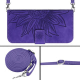 Skin Feel Sun Flower Embossed Flip Leather Phone Case with Lanyard, For Xiaomi 15T, For Xiaomi 15 Ultra, For Xiaomi Poco X7 Pro, For Xiaomi 15 Pro
