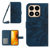 Skin Feel Sun Flower Embossed Flip Leather Phone Case with Lanyard, For Xiaomi 15T, For Xiaomi 15 Ultra, For Xiaomi Poco X7 Pro, For Xiaomi 15 Pro