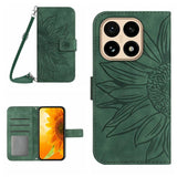 Skin Feel Sun Flower Embossed Flip Leather Phone Case with Lanyard, For Xiaomi 15T, For Xiaomi 15 Ultra, For Xiaomi Poco X7 Pro, For Xiaomi 15 Pro