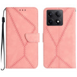 Stitching Embossed Leather Phone Case, For Xiaomi 15 Ultra, For Xiaomi Poco X7 Pro, For Xiaomi 15 Pro, For Xiaomi 15, For Xiaomi 14T Pro 5G Global, For Xiaomi 14T 5G Global