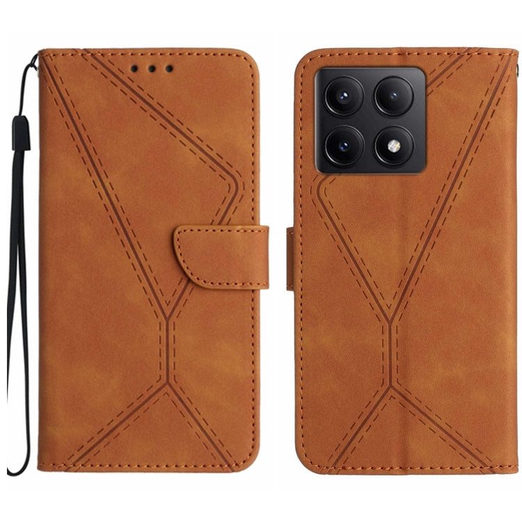 Stitching Embossed Leather Phone Case, For Xiaomi 15 Ultra, For Xiaomi Poco X7 Pro, For Xiaomi 15 Pro, For Xiaomi 15, For Xiaomi 14T Pro 5G Global, For Xiaomi 14T 5G Global