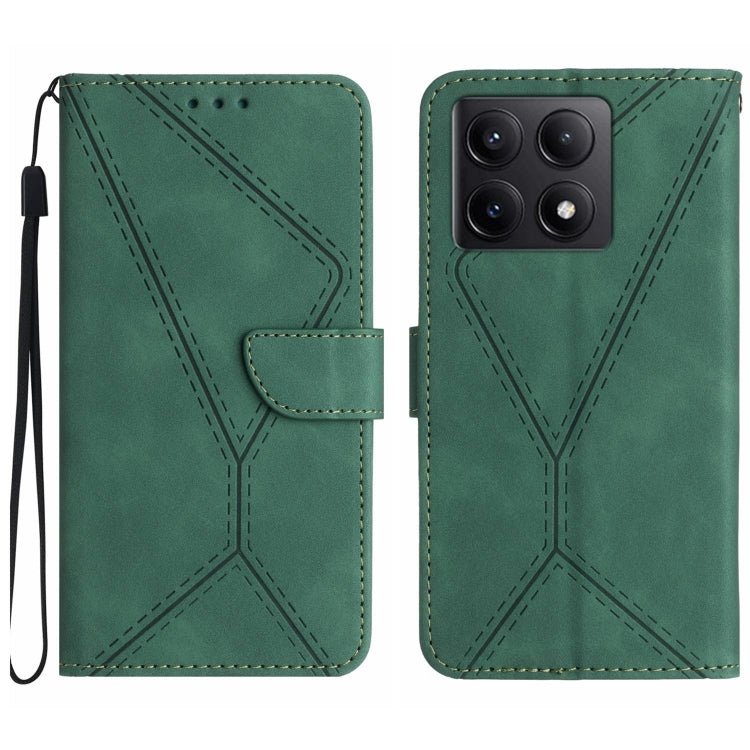 Stitching Embossed Leather Phone Case, For Xiaomi 15 Ultra, For Xiaomi Poco X7 Pro, For Xiaomi 15 Pro, For Xiaomi 15, For Xiaomi 14T Pro 5G Global, For Xiaomi 14T 5G Global