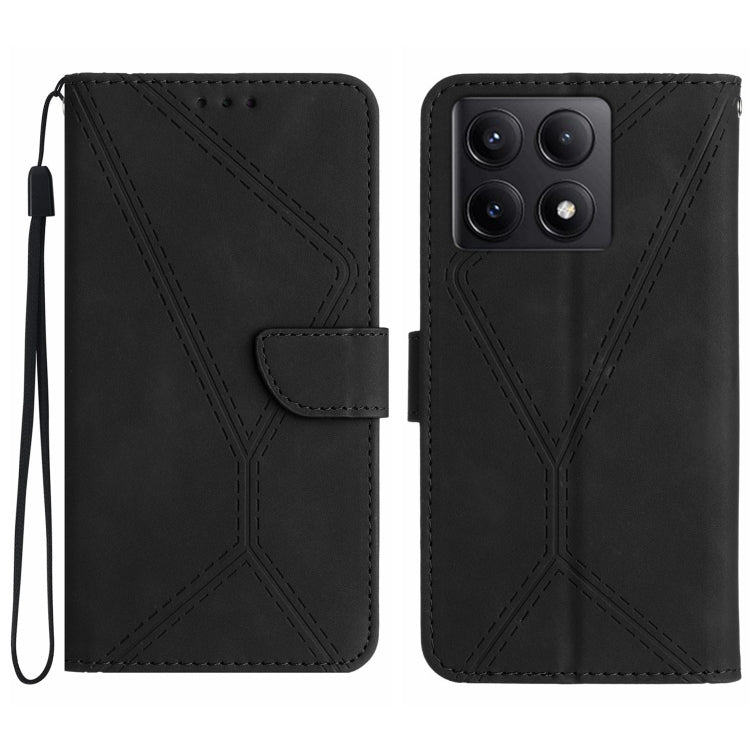 Stitching Embossed Leather Phone Case, For Xiaomi 15 Ultra, For Xiaomi Poco X7 Pro, For Xiaomi 15 Pro, For Xiaomi 15, For Xiaomi 14T Pro 5G Global, For Xiaomi 14T 5G Global