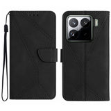 Stitching Embossed Leather Phone Case, For Xiaomi 15 Ultra, For Xiaomi Poco X7 Pro, For Xiaomi 15 Pro, For Xiaomi 15, For Xiaomi 14T Pro 5G Global, For Xiaomi 14T 5G Global