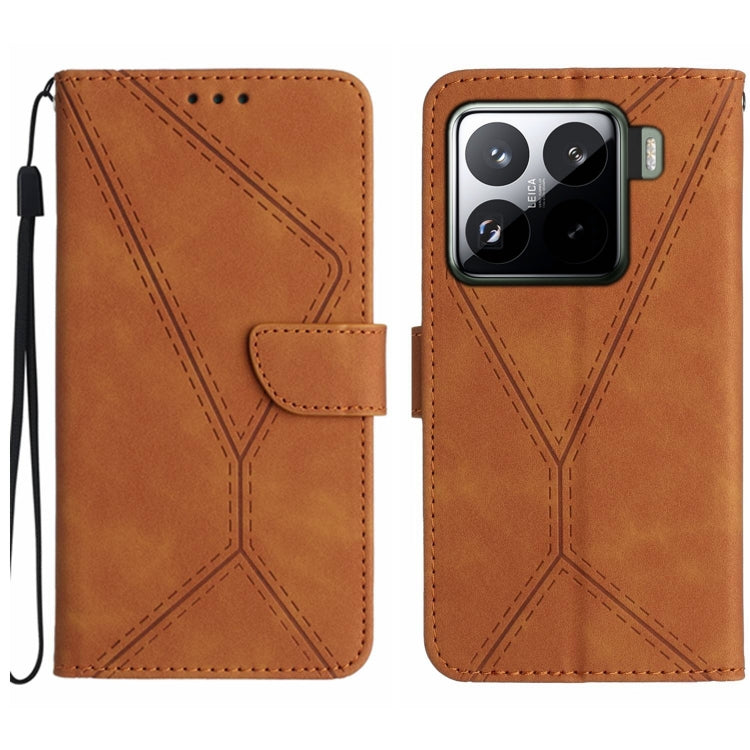 Stitching Embossed Leather Phone Case, For Xiaomi 15 Ultra, For Xiaomi Poco X7 Pro, For Xiaomi 15 Pro, For Xiaomi 15, For Xiaomi 14T Pro 5G Global, For Xiaomi 14T 5G Global