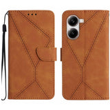 Stitching Embossed Leather Phone Case, For Xiaomi 15T, For Xiaomi 15 Ultra, For Xiaomi Poco X7 Pro, For Xiaomi 15 Pro, For Xiaomi 15, For Xiaomi 14T Pro 5G Global, For Xiaomi 14T 5G Global