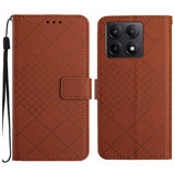 Rhombic Grid Texture Leather Phone Case, For Xiaomi 15 Ultra, For Xiaomi Poco X7 Pro, For Xiaomi 15 Pro, For Xiaomi 15, For Xiaomi 14T Pro 5G Global, For Xiaomi 14T 5G Global
