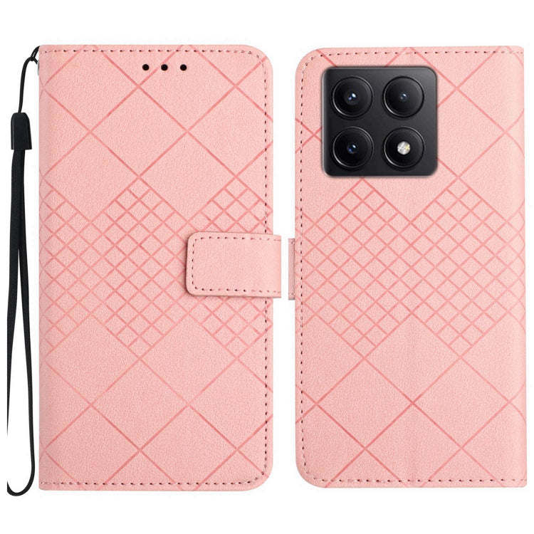 Rhombic Grid Texture Leather Phone Case, For Xiaomi 15 Ultra, For Xiaomi Poco X7 Pro, For Xiaomi 15 Pro, For Xiaomi 15, For Xiaomi 14T Pro 5G Global, For Xiaomi 14T 5G Global