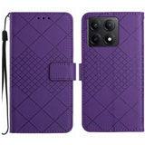 Rhombic Grid Texture Leather Phone Case, For Xiaomi 15 Ultra, For Xiaomi Poco X7 Pro, For Xiaomi 15 Pro, For Xiaomi 15, For Xiaomi 14T Pro 5G Global, For Xiaomi 14T 5G Global