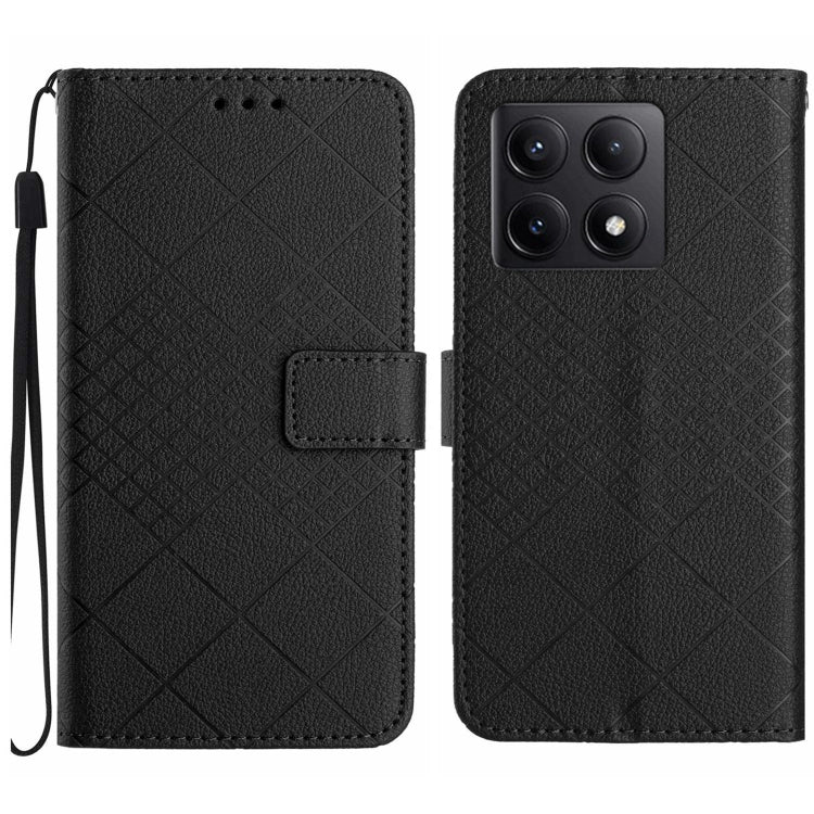 Rhombic Grid Texture Leather Phone Case, For Xiaomi 15 Ultra, For Xiaomi Poco X7 Pro, For Xiaomi 15 Pro, For Xiaomi 15, For Xiaomi 14T Pro 5G Global, For Xiaomi 14T 5G Global
