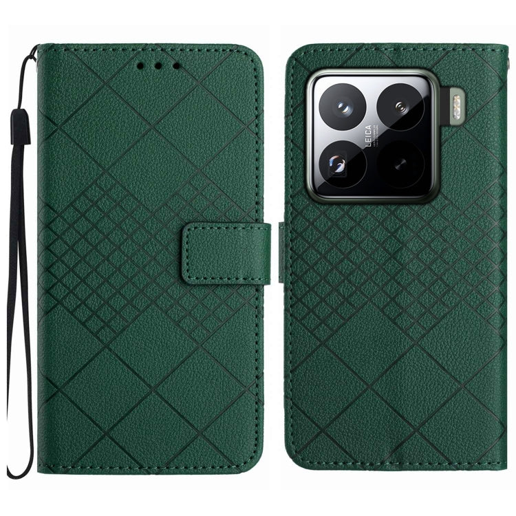 Rhombic Grid Texture Leather Phone Case, For Xiaomi 15 Ultra, For Xiaomi Poco X7 Pro, For Xiaomi 15 Pro, For Xiaomi 15, For Xiaomi 14T Pro 5G Global, For Xiaomi 14T 5G Global